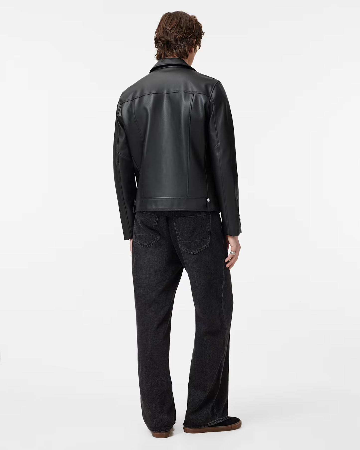 Men's Slim Fit Genuine Leather Jacket | Classic Zip-Up Casual Leather Jacket