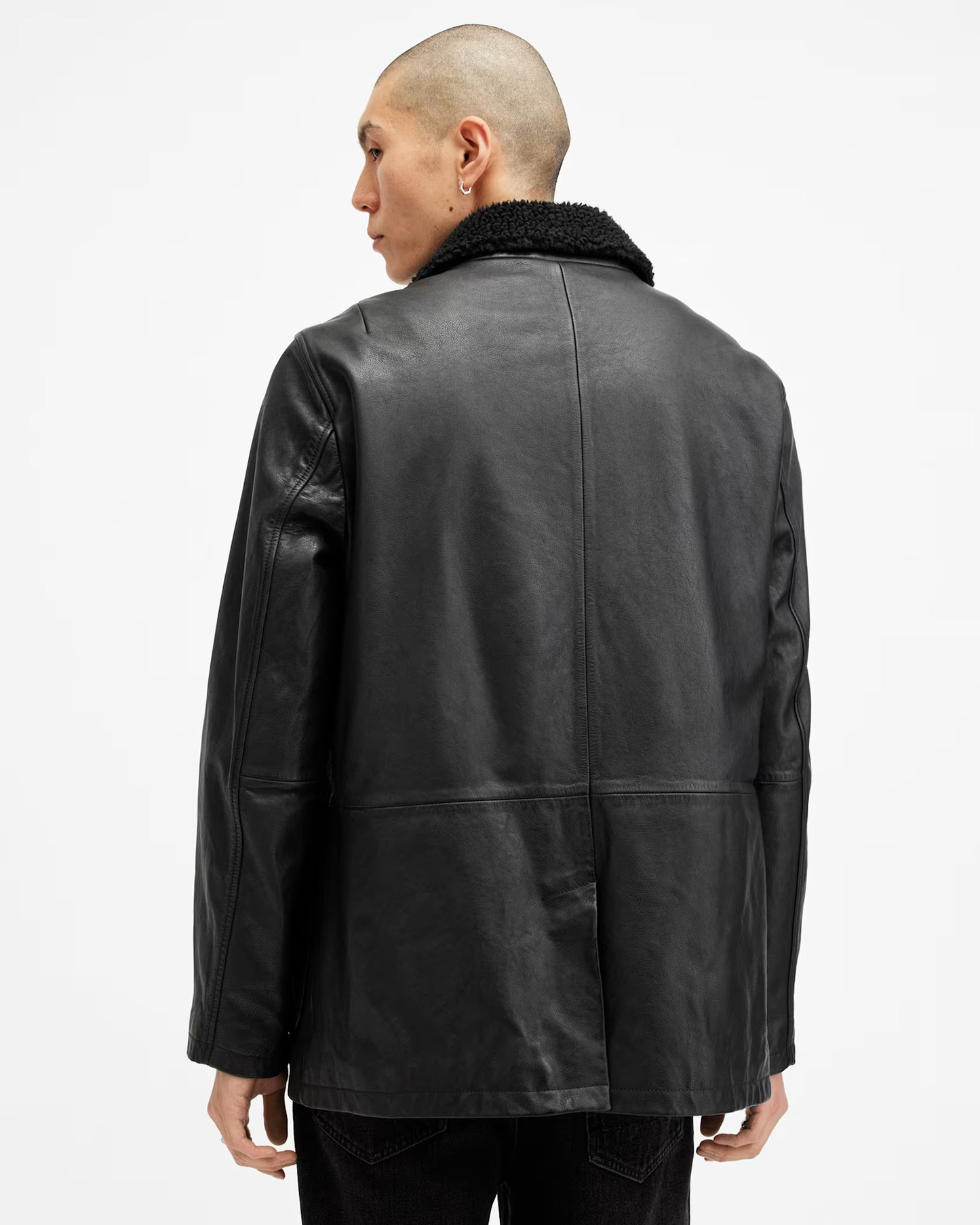 Zip Fur Lined Leather Coat | Women's Premium Shearling Leather Winter Coat