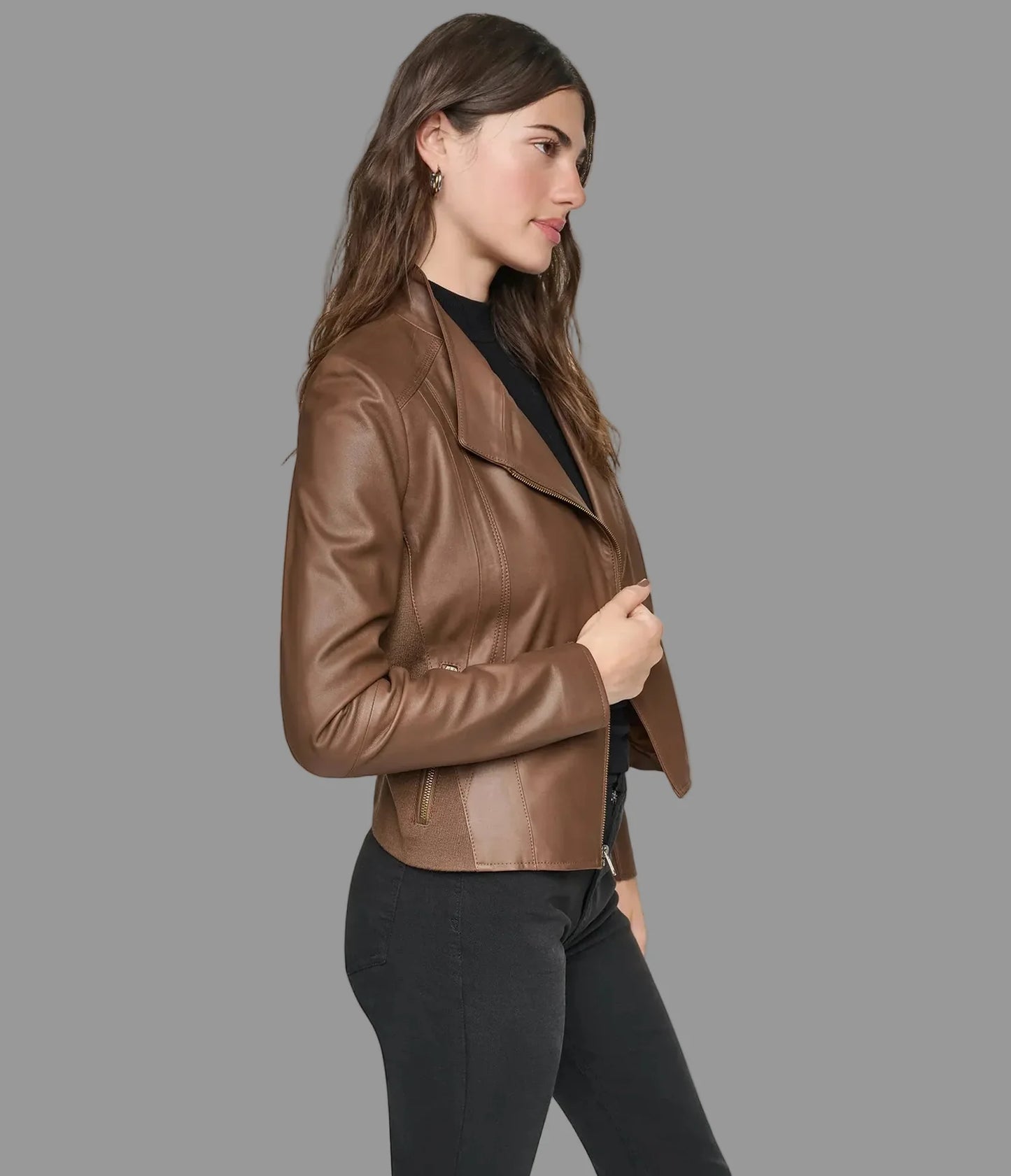 Leather Moto Jacket for Women