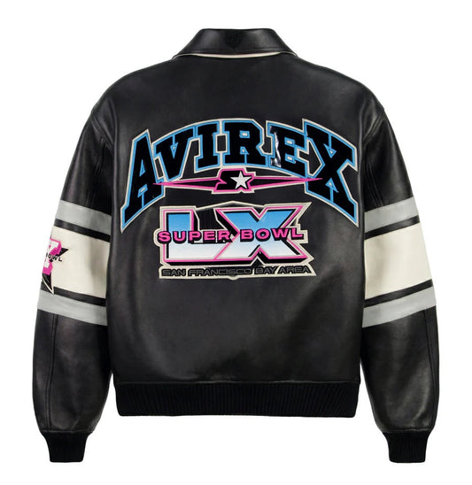 Avirex x Starter Bowl LX Leather Jacket | Premium Vintage Varsity Leather Jacket