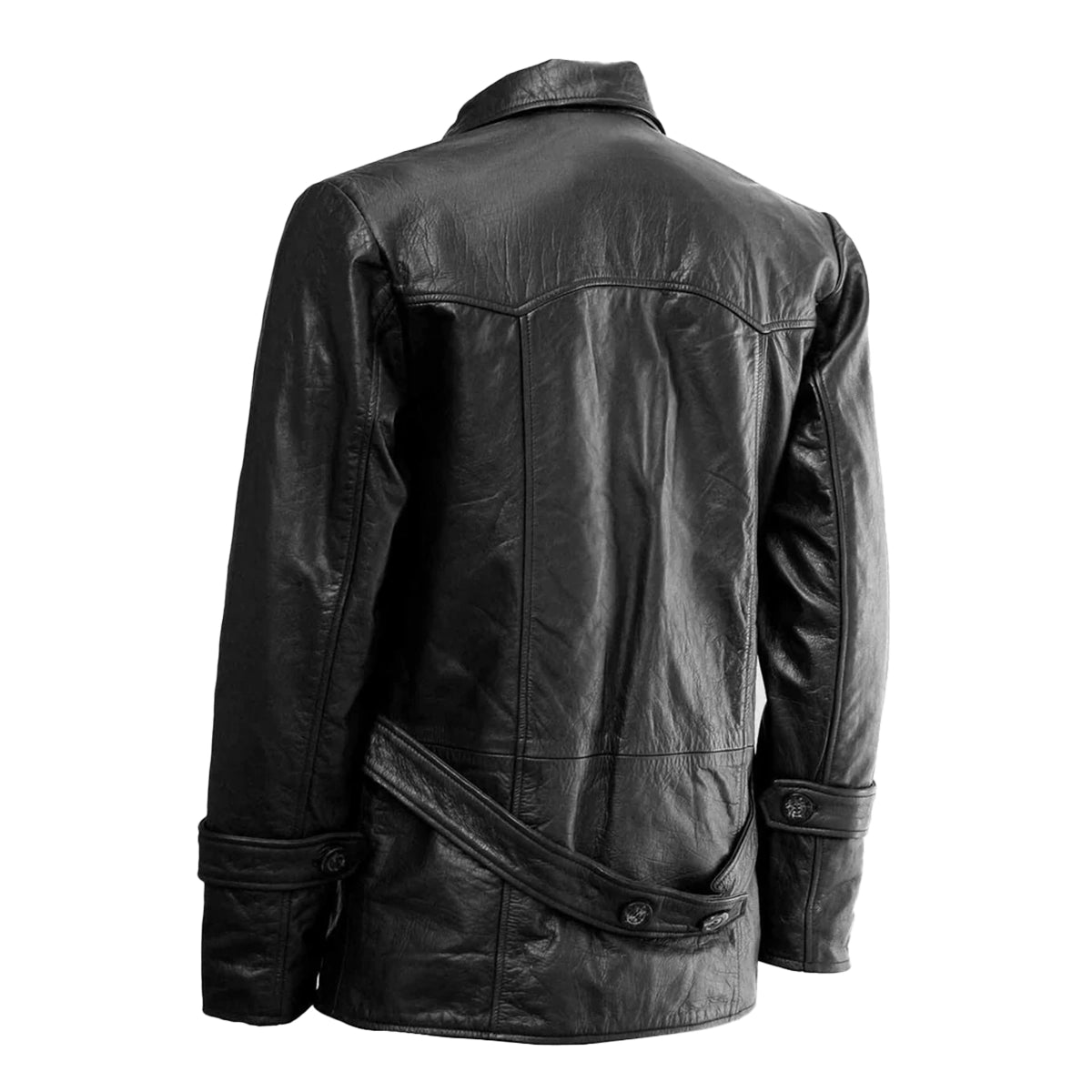 Leather Reefer Coat
