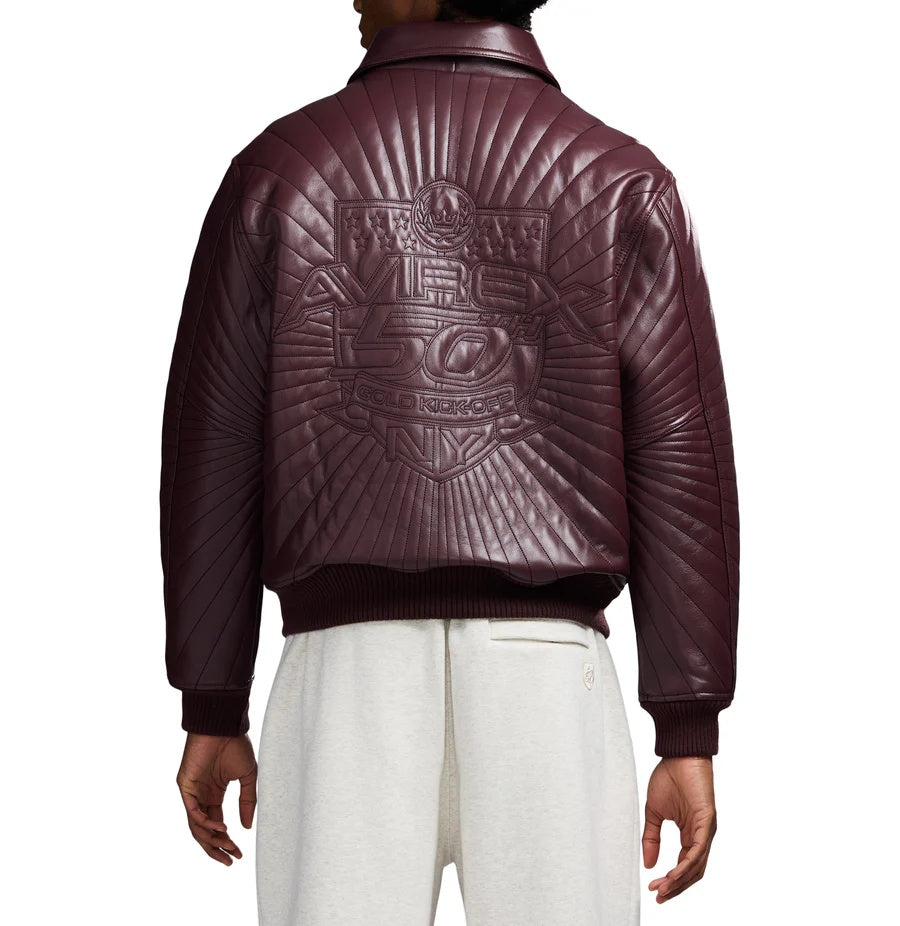 Traputo Avirex-Inspired Leather Jacket| Premium Genuine Leather Varsity Jacket
