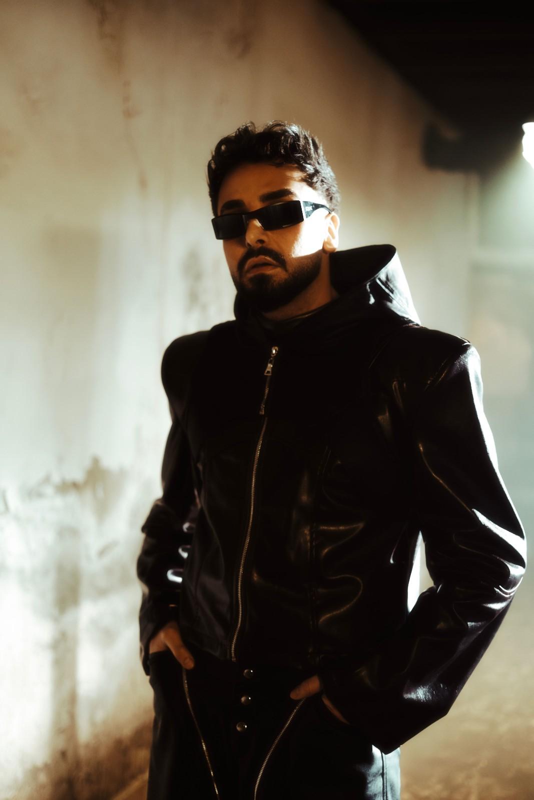 Men Hooded Leather Jacket
