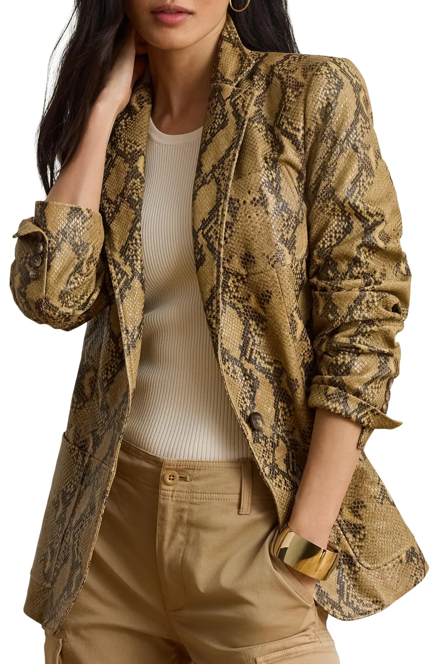 Women’s Cobra Snake Print Blazer – Bold & Statement Style