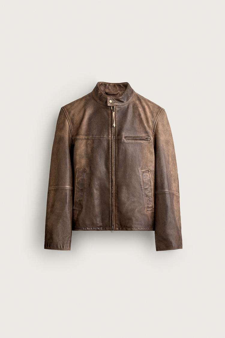 Men’s Two-Tone Leather Jacket | Dual Color Modern Bomber Jacket