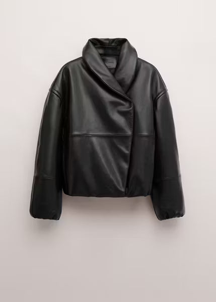 Women's Premium Leather Bomber Jacket