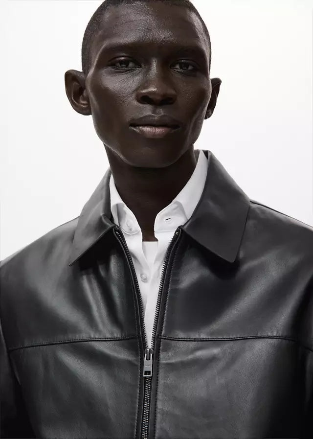 Luxury Men's Black Leather Jacket | Premium Genuine Leather Outerwear
