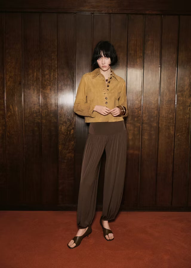Suede Jacket with Buttons