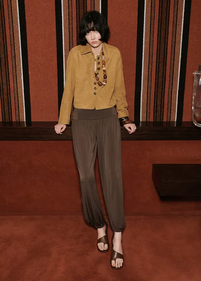 Suede Jacket with Buttons