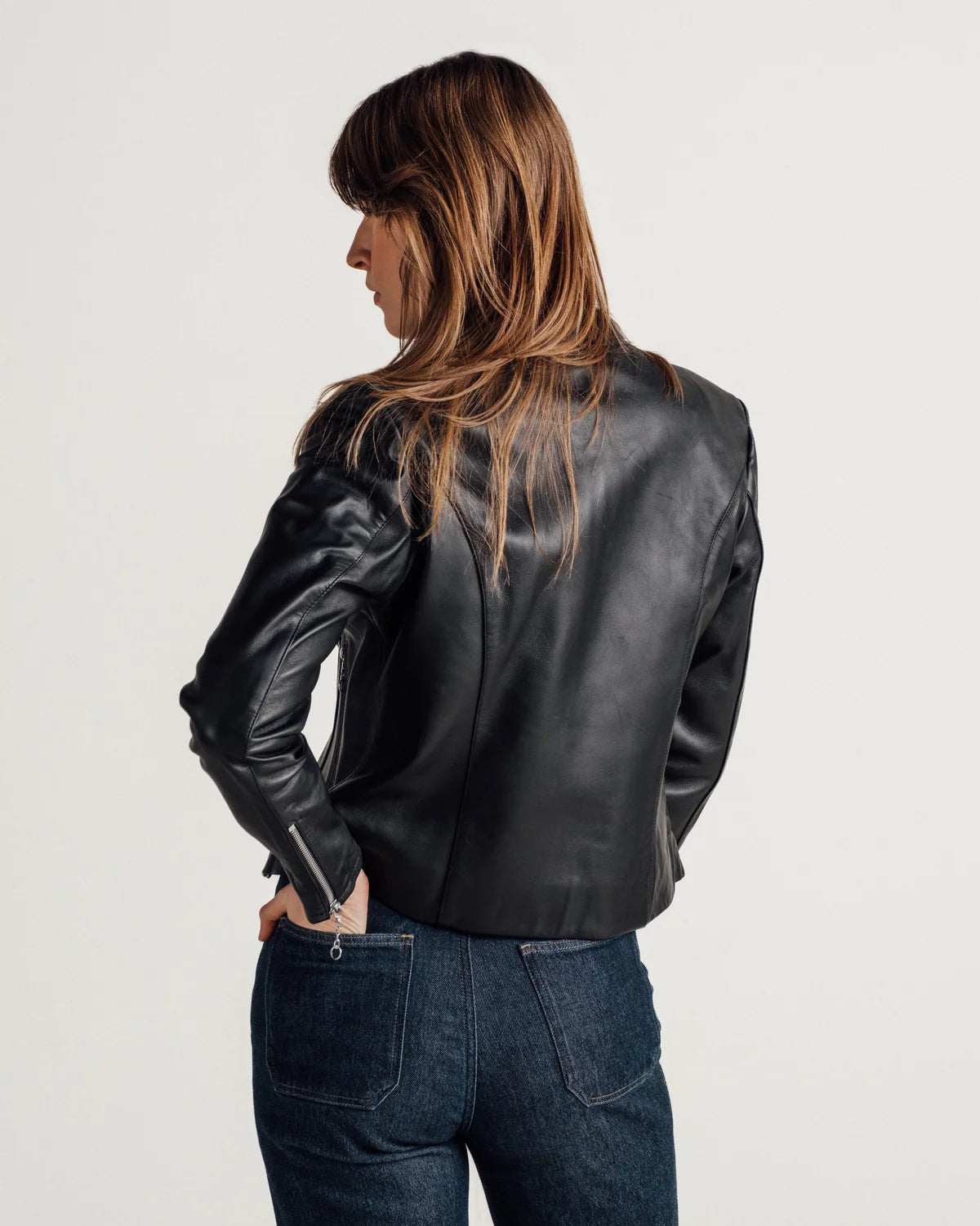 Women’s Biker Leather Jacket – Classic Edgy Style