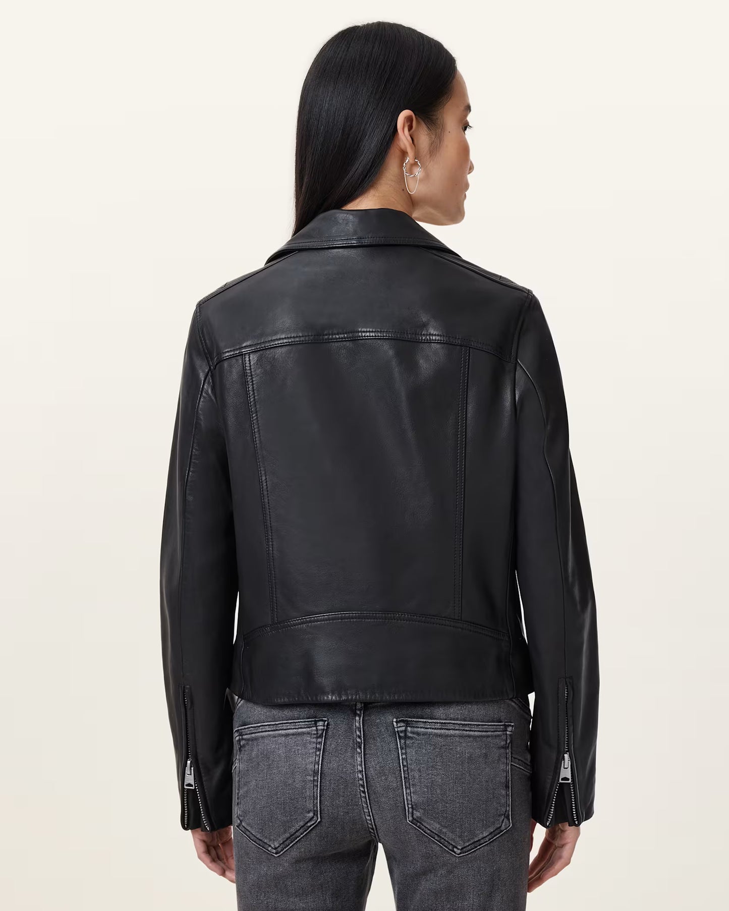 Women's Slim Fit Genuine Leather Biker Jacket | Classic Moto Leather Jacket
