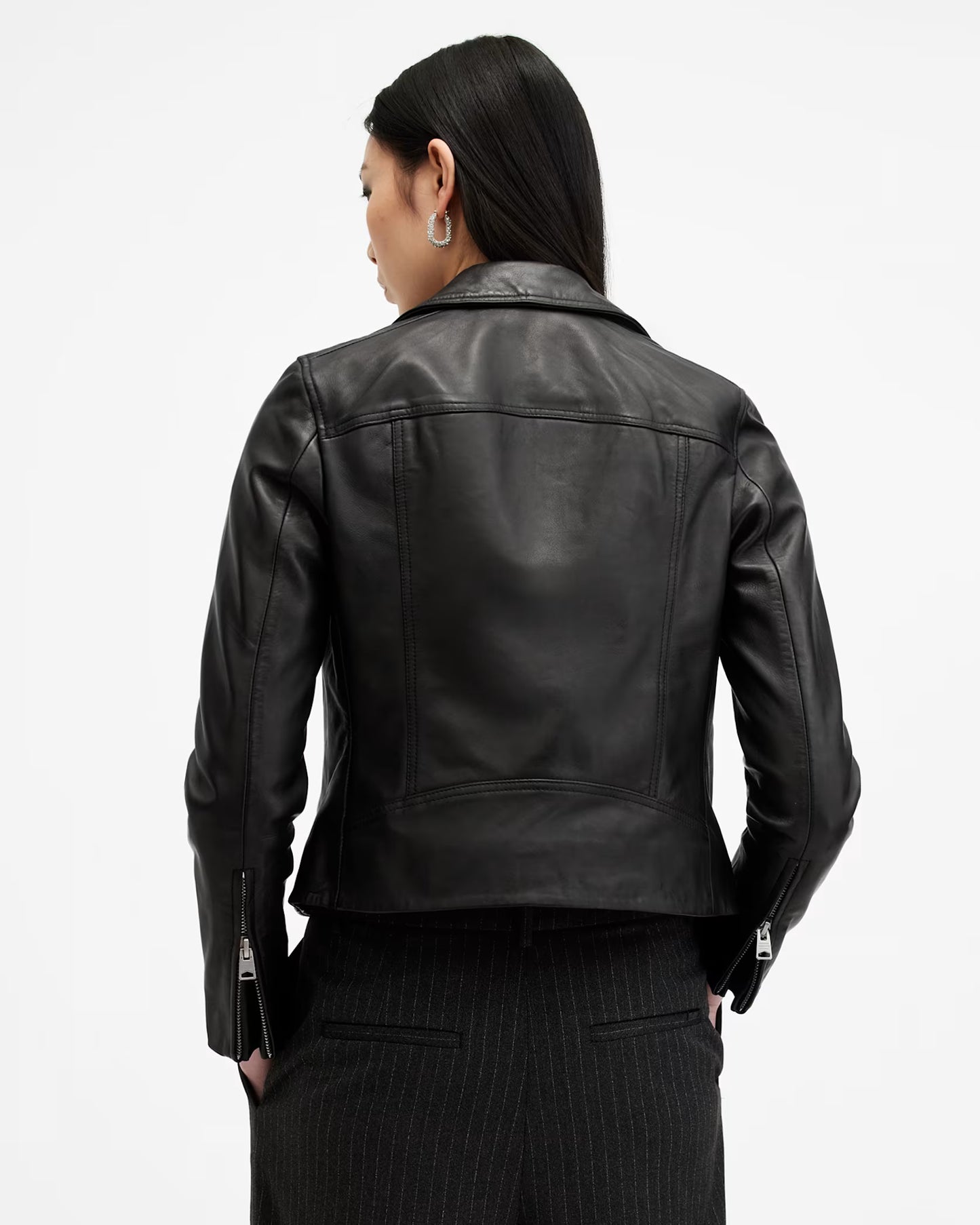 Women's Slim Fit Genuine Leather Biker Jacket | Classic Moto Leather Jacket