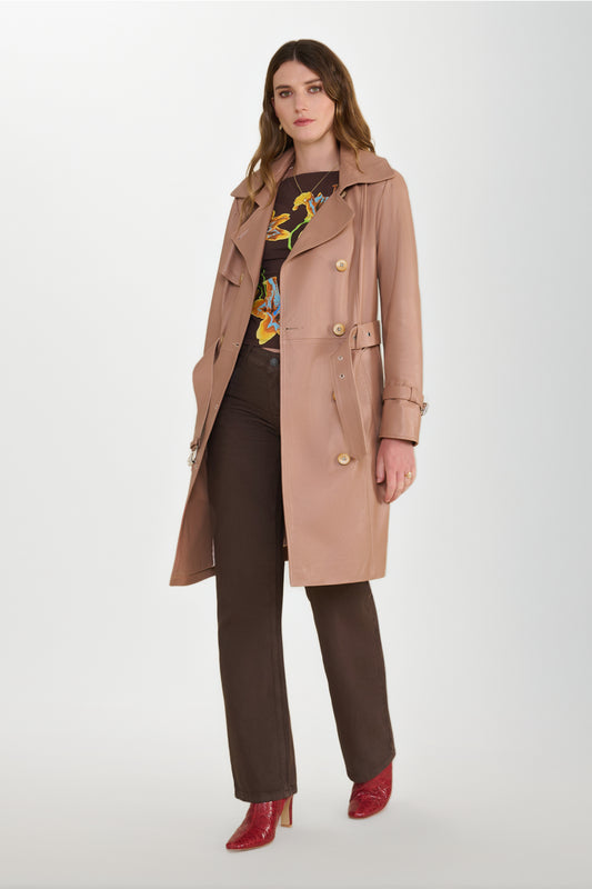 Women’s Leather Trench Coat – Timeless Elegance & Modern Style