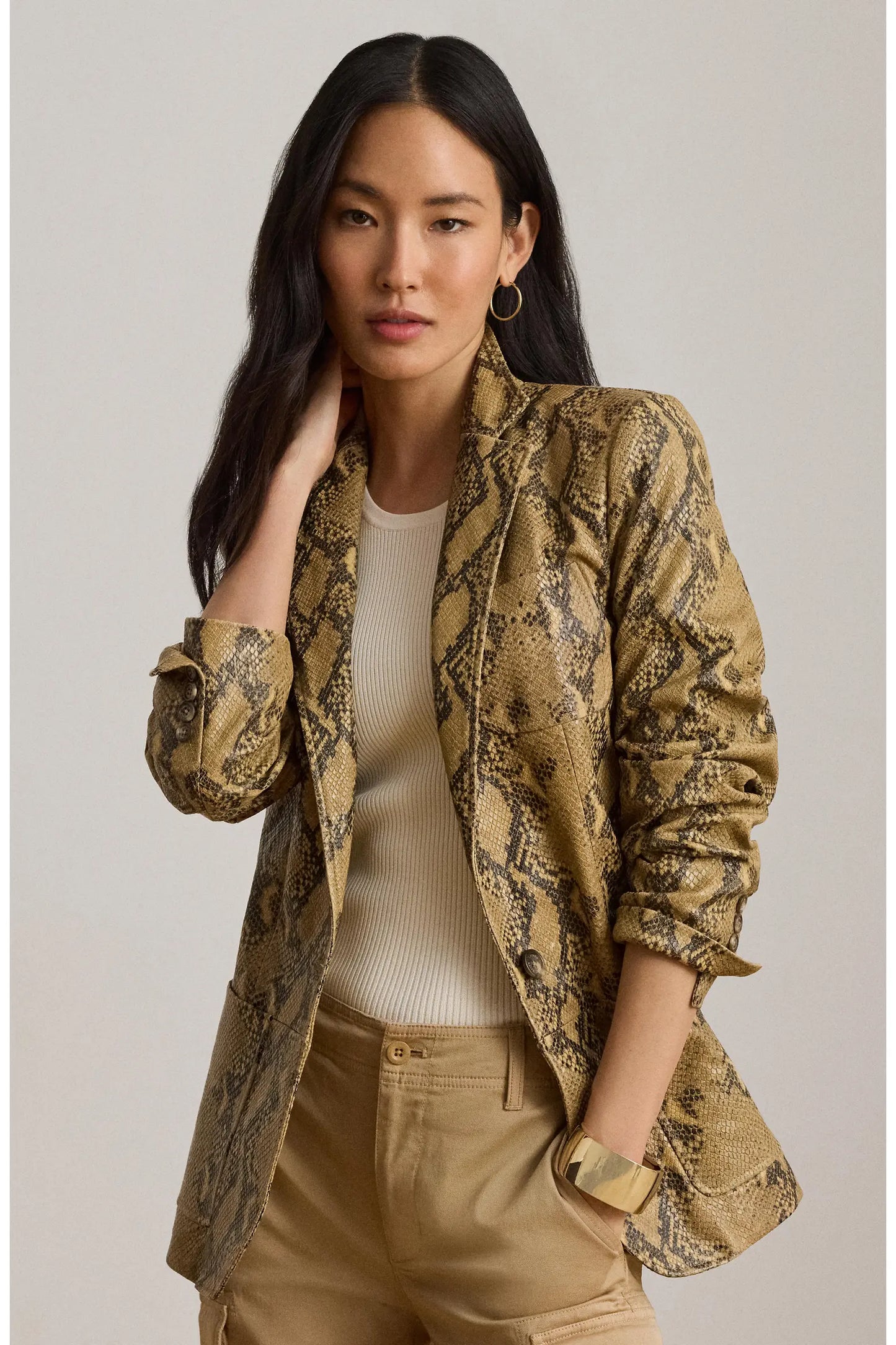 Women’s Cobra Snake Print Blazer – Bold & Statement Style