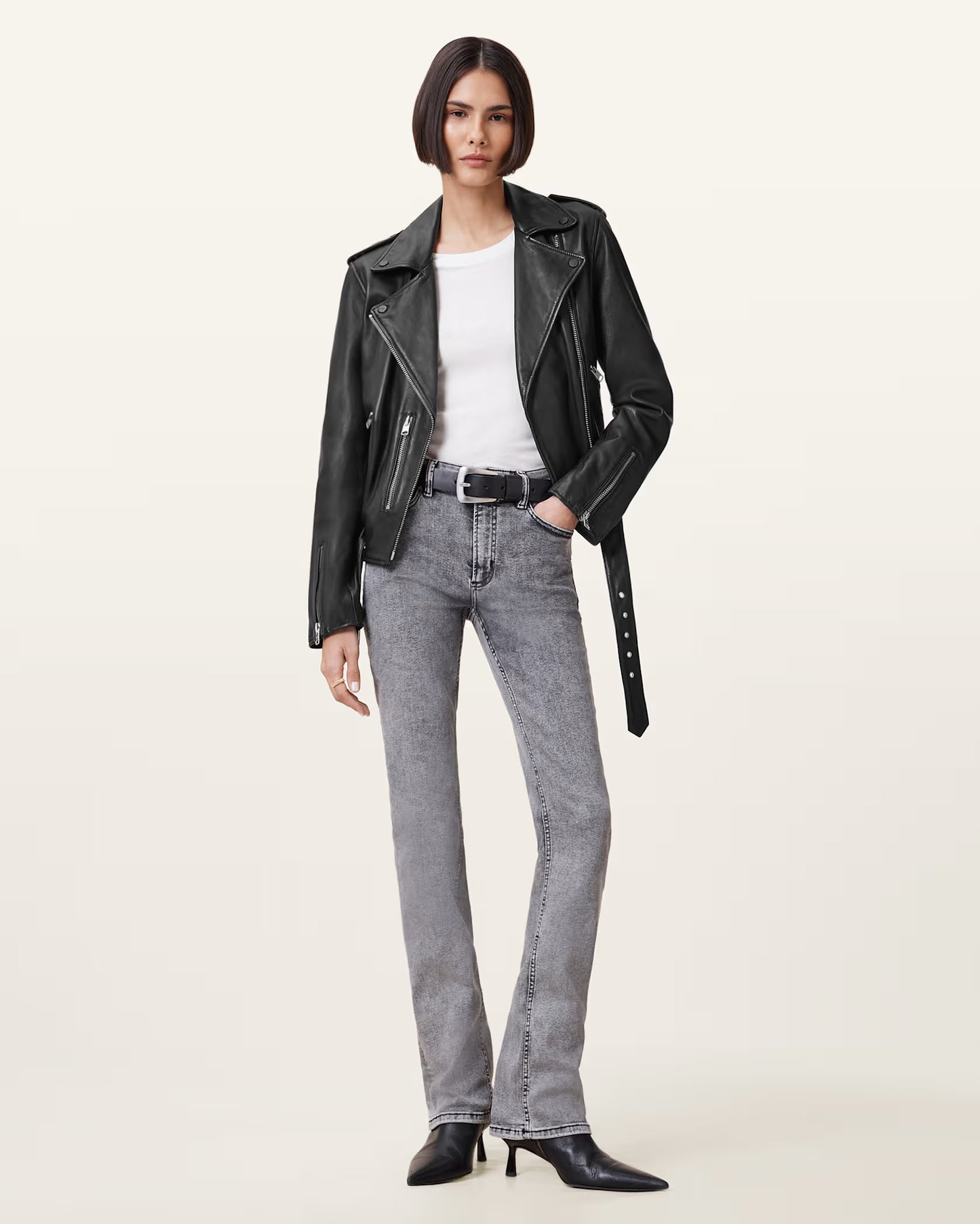 Women's Balfern Genuine Leather Biker Jacket | Premium Slim Fit Moto Jacket