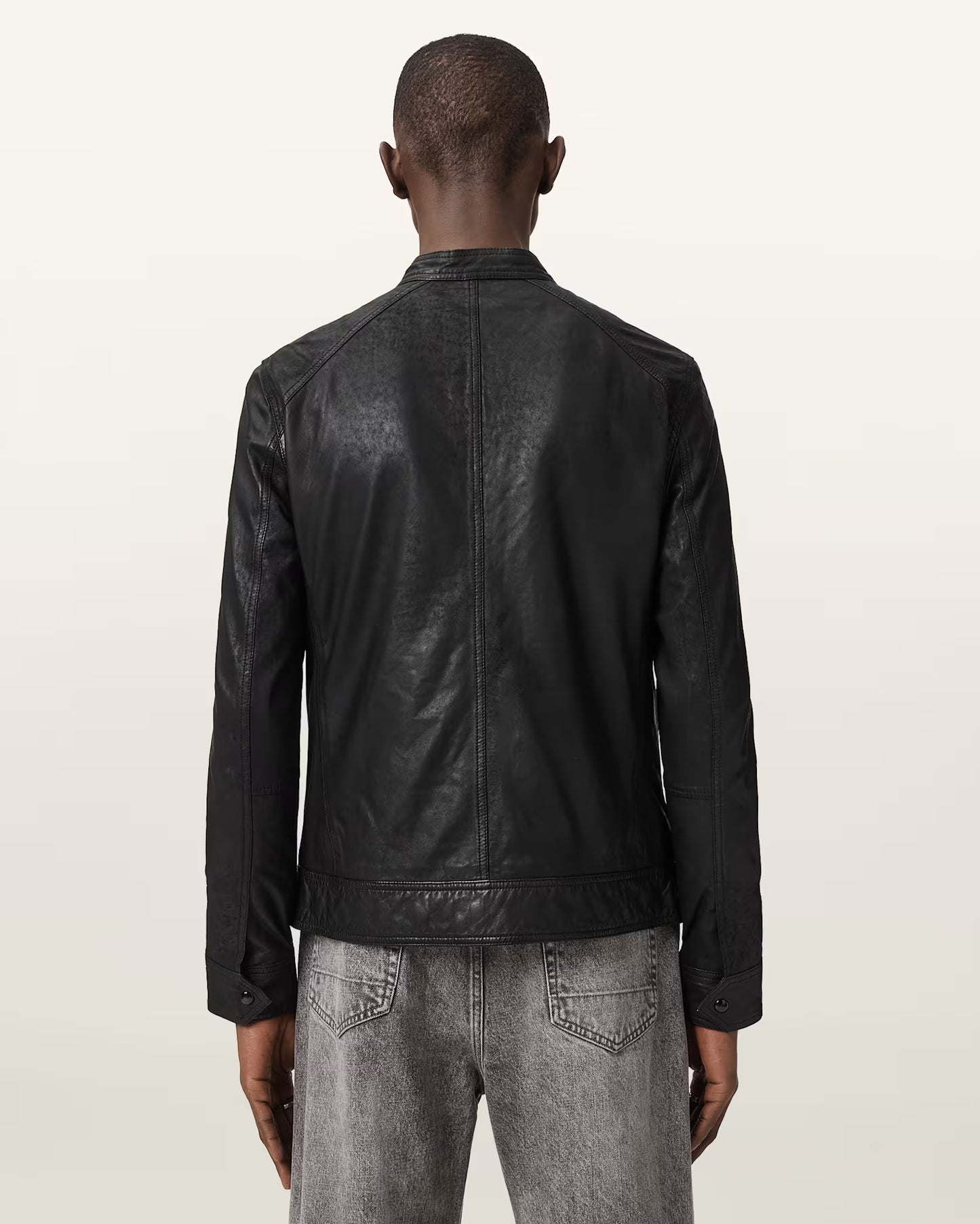 Men's Slim Fit Genuine Leather Jacket | Classic Zip-Up Casual Leather Jacket