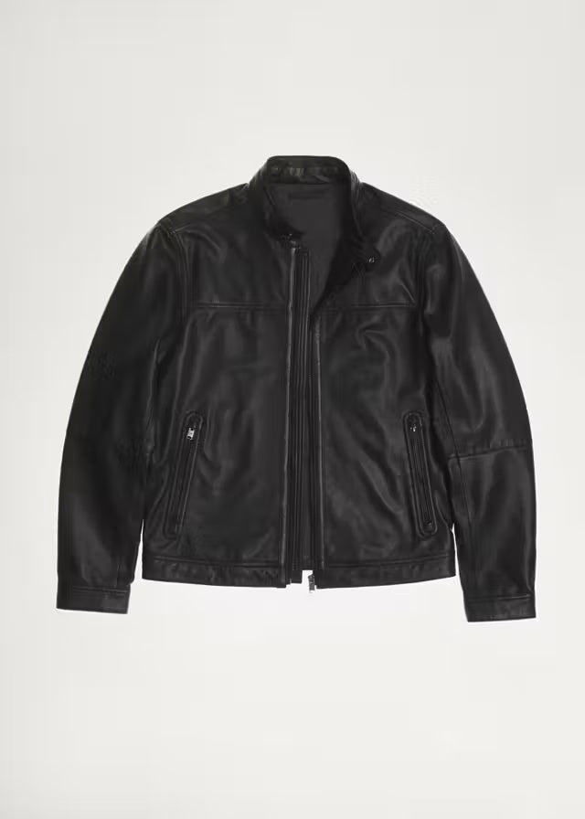 Men’s Black Leather Biker Jacket | Classic Vintage Flight Jacket