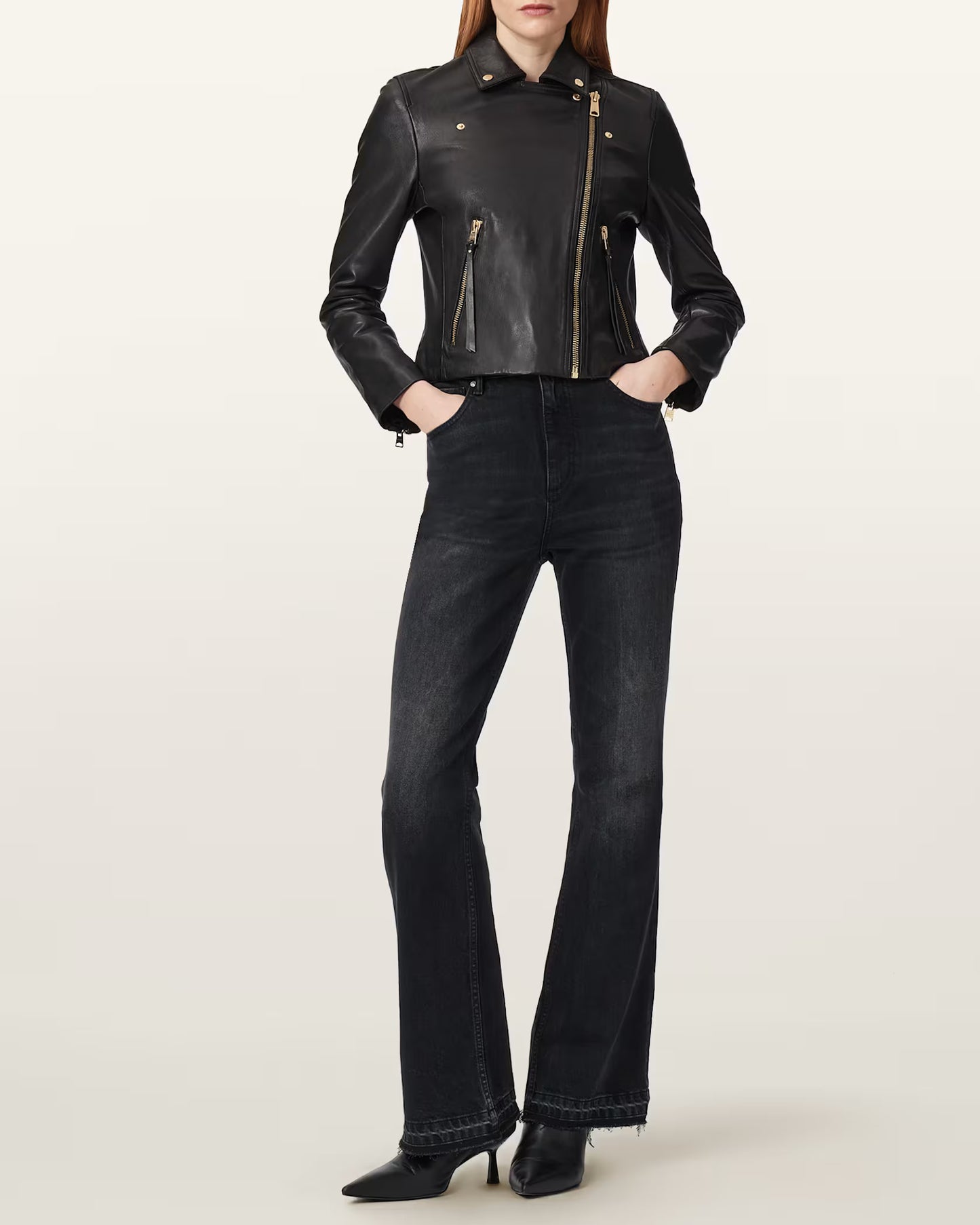 Women's Dalby Slim Fit Genuine Leather Biker Jacket | Classic Moto Leather Jacket