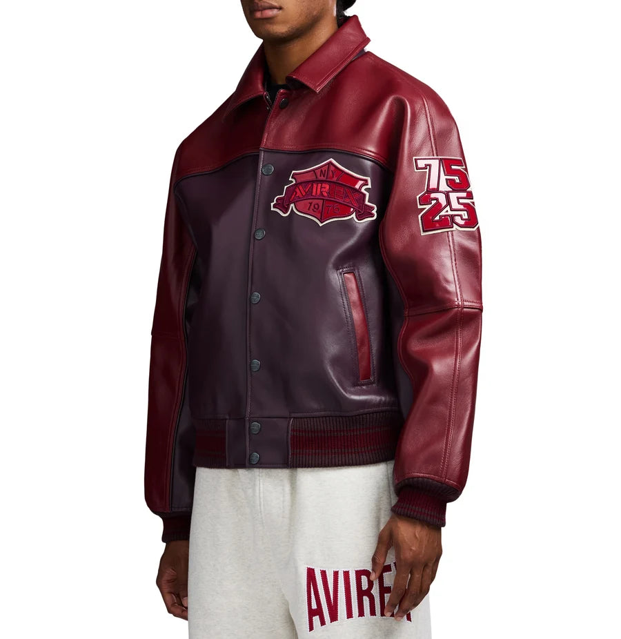 Men's Track Team Leather Jacket