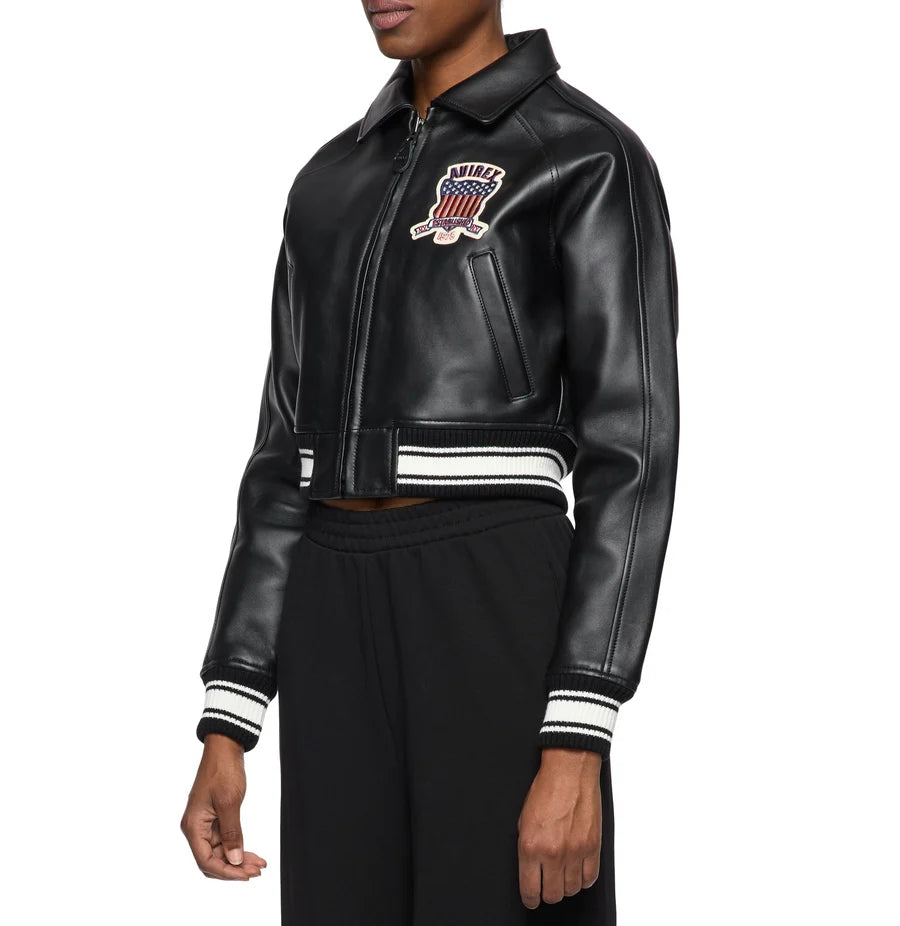 Black Icon Leather Jacket – Aviator Style