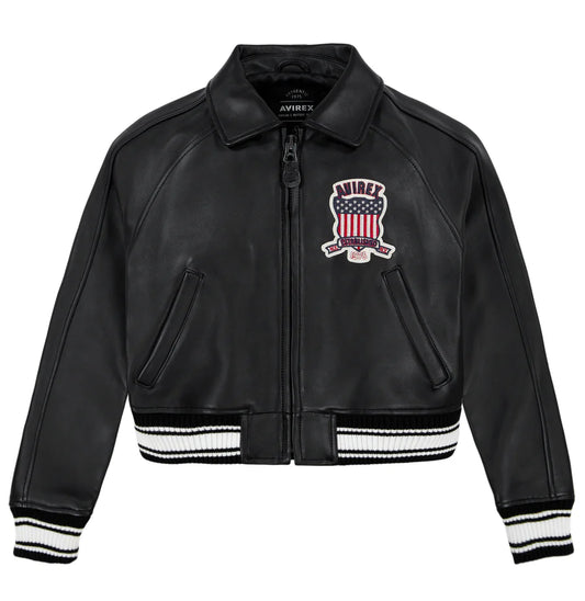 Black Icon Leather Jacket – Aviator Style