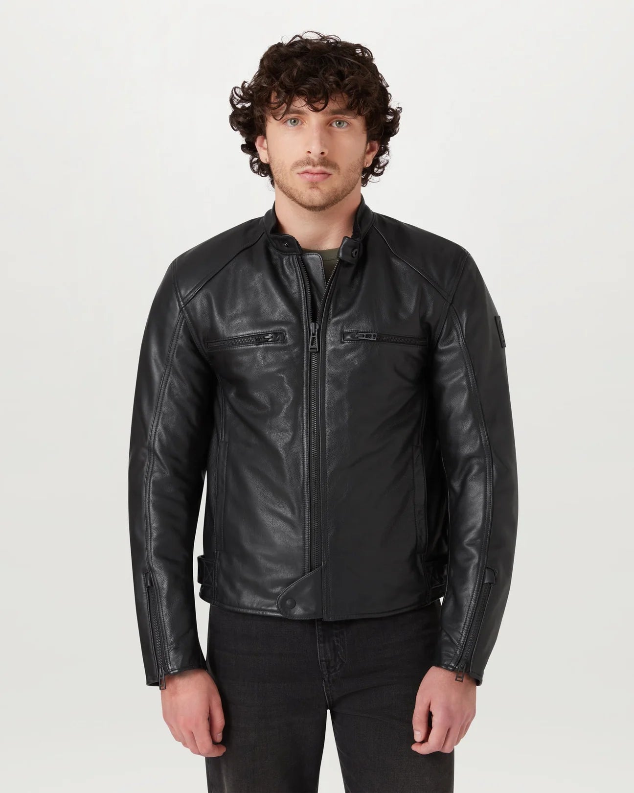 Men’s Biker Leather Jacket Classic Rugged Style