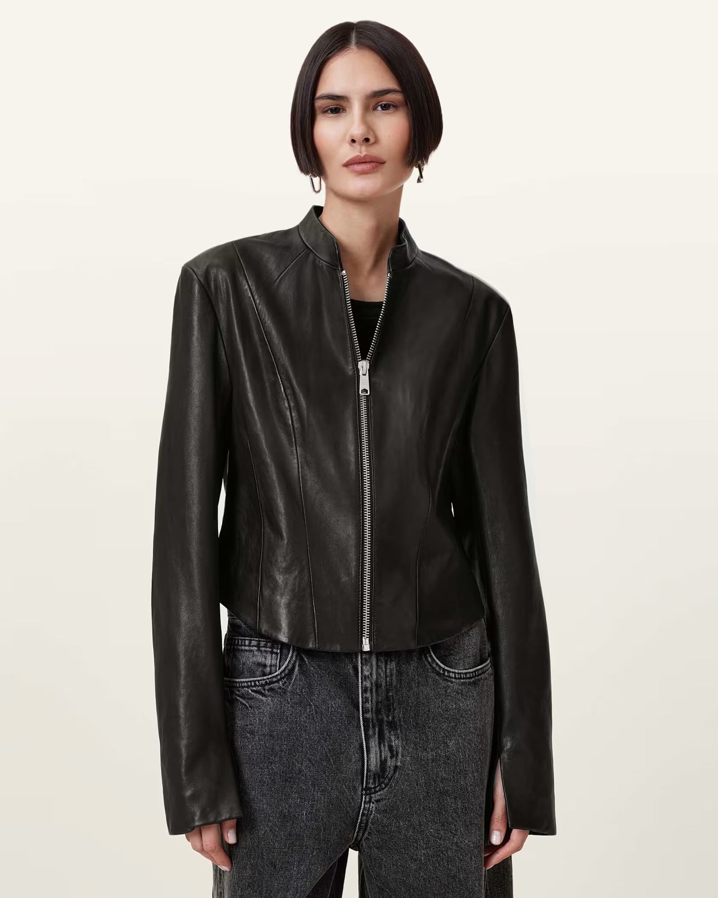 Women's Sadler Slim Fit Genuine Leather Jacket | Classic Casual Leather Jacket