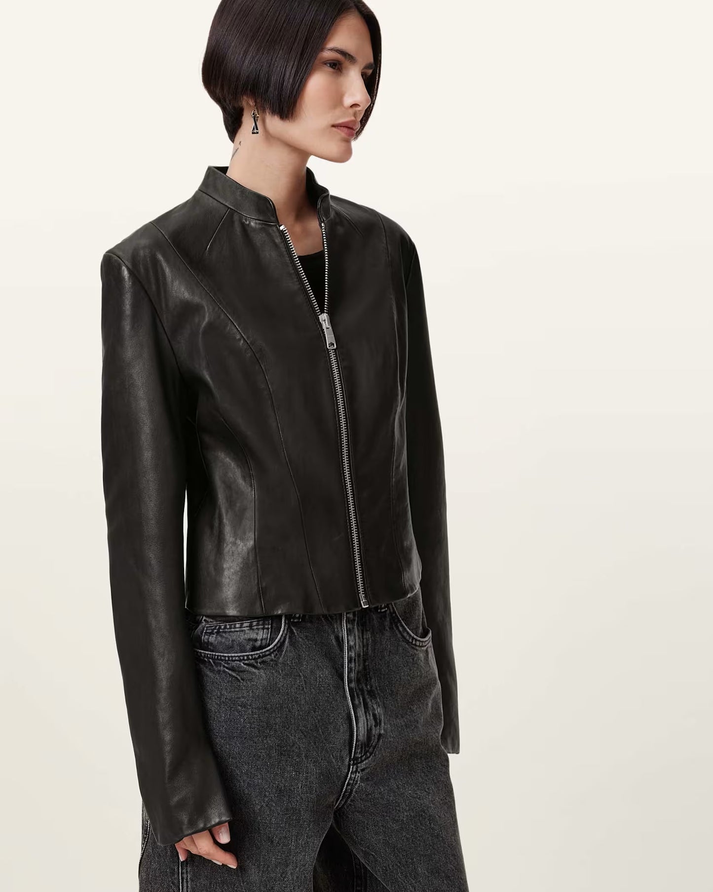 Women's Sadler Slim Fit Genuine Leather Jacket | Classic Casual Leather Jacket