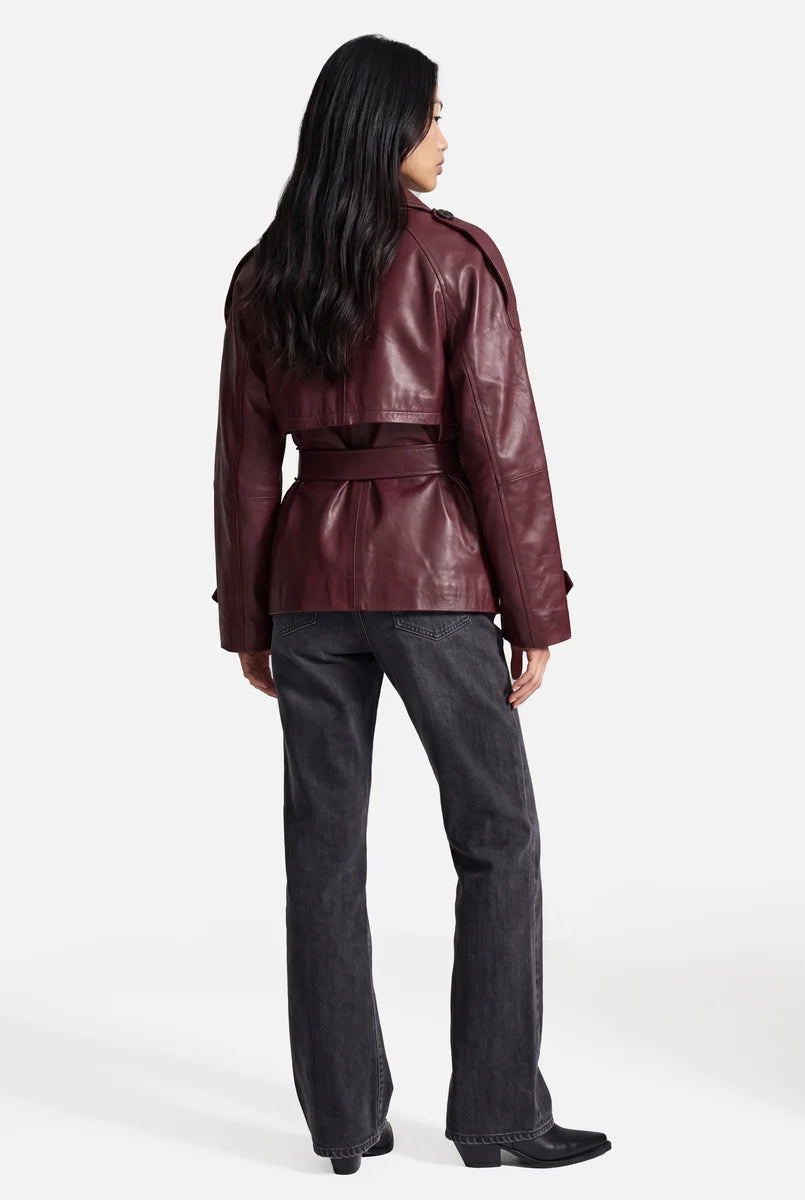 Timeless Leather Trench Coat | Premium Long Outerwear