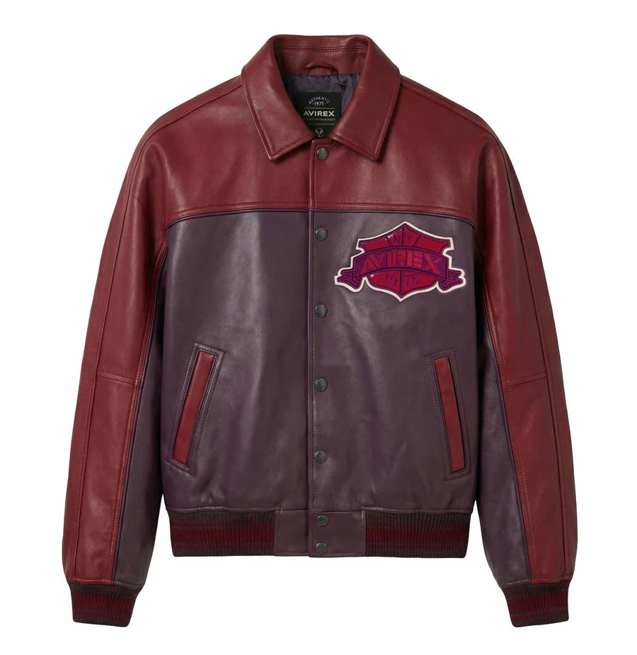 Men's Track Team Leather Jacket
