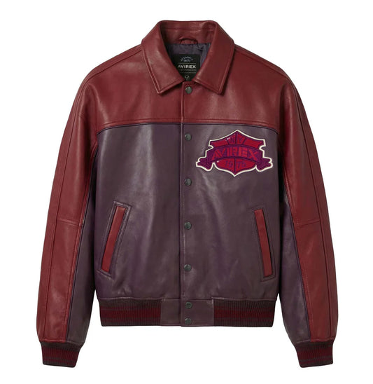 Men's Track Team Leather Jacket