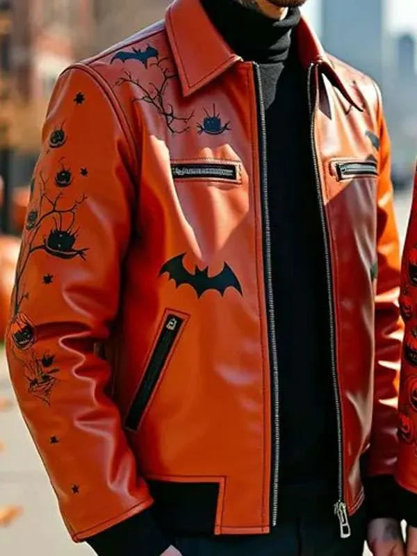 Haunted Castle Halloween Leather Jacket | Gothic Spooky Jacket