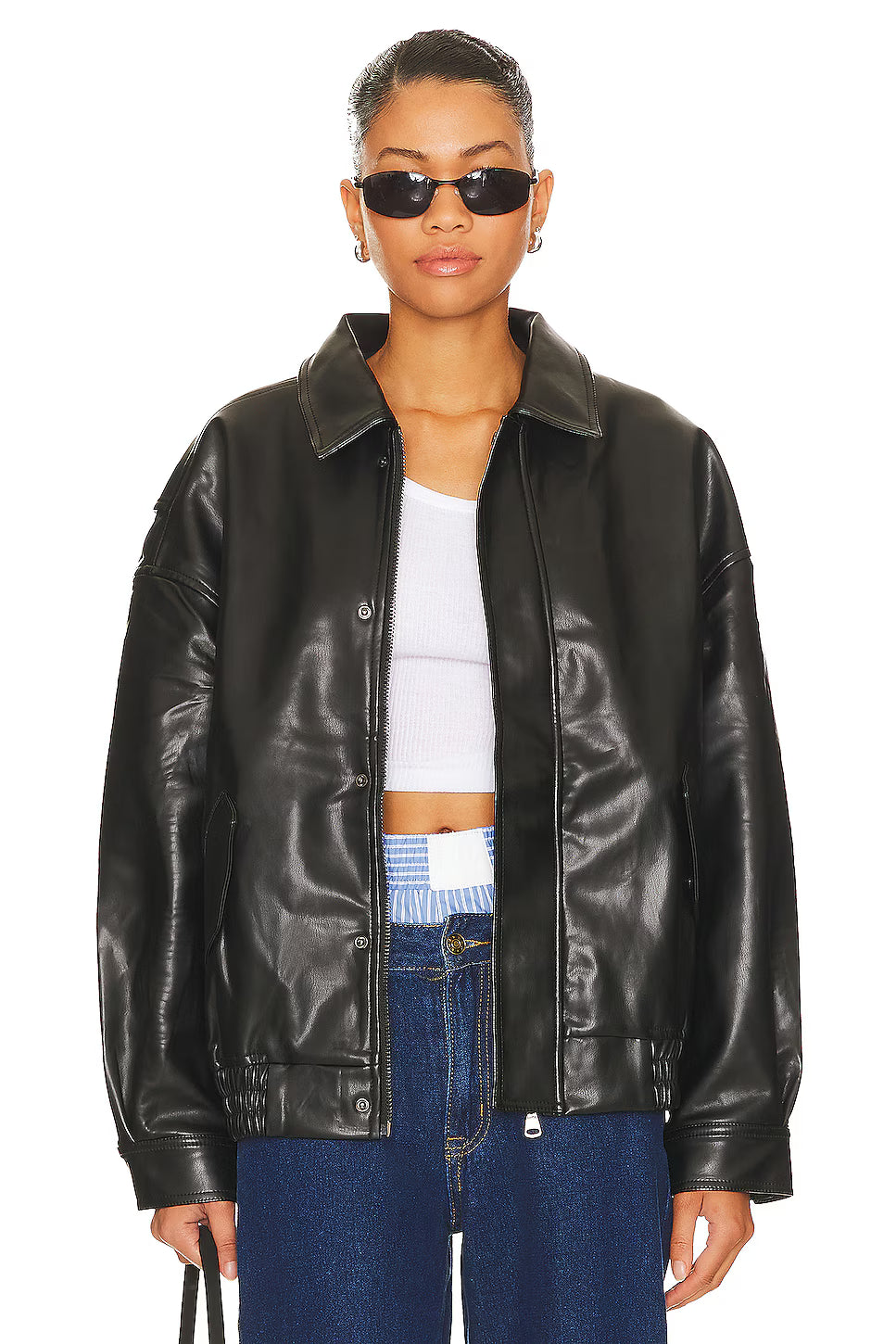 Black Bomber Leather Jacket – Bold, Timeless & Effortlessly Cool