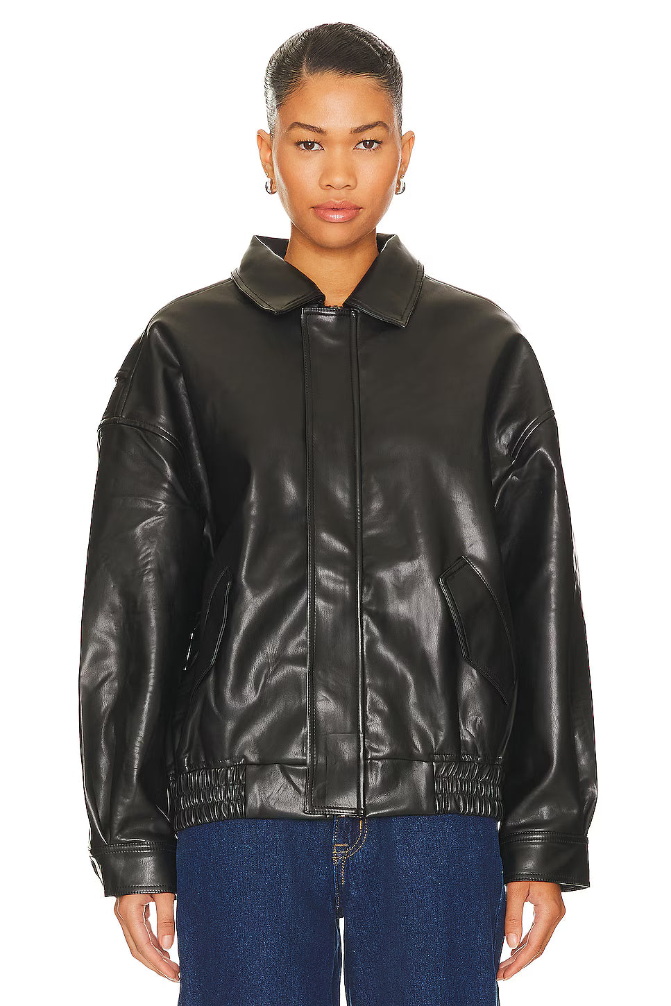 Black Bomber Leather Jacket – Bold, Timeless & Effortlessly Cool