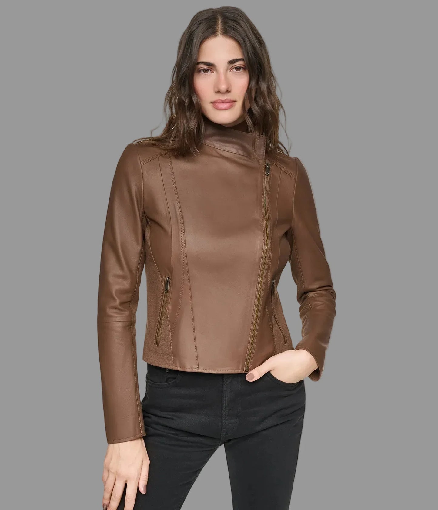 Leather Moto Jacket for Women