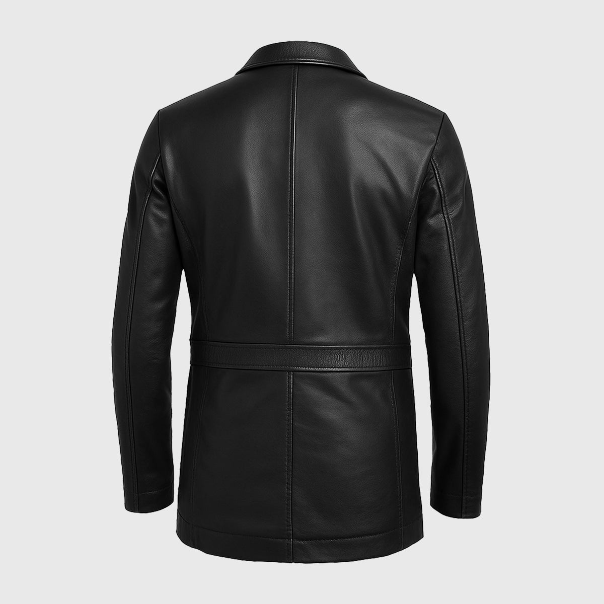 Men’s Black Leather Blazer