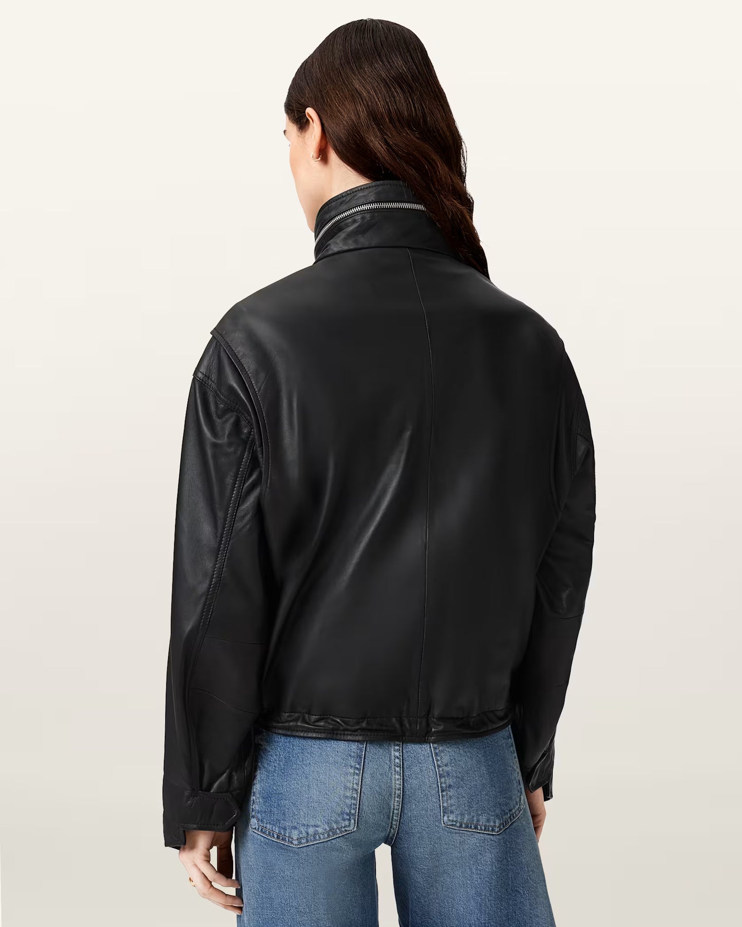 Women's Clay Cropped Genuine Leather Jacket | Slim Fit Casual Leather Jacket