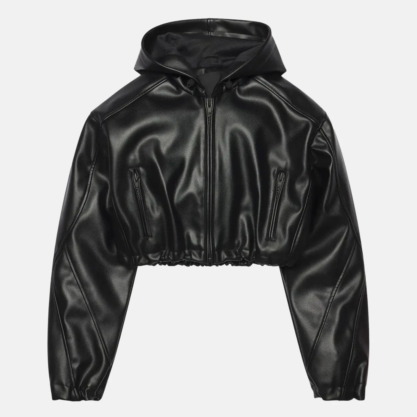 Vivica Women's Zip-Up Hooded Leather Jacket | Premium Genuine Leather Streetwear Jacket