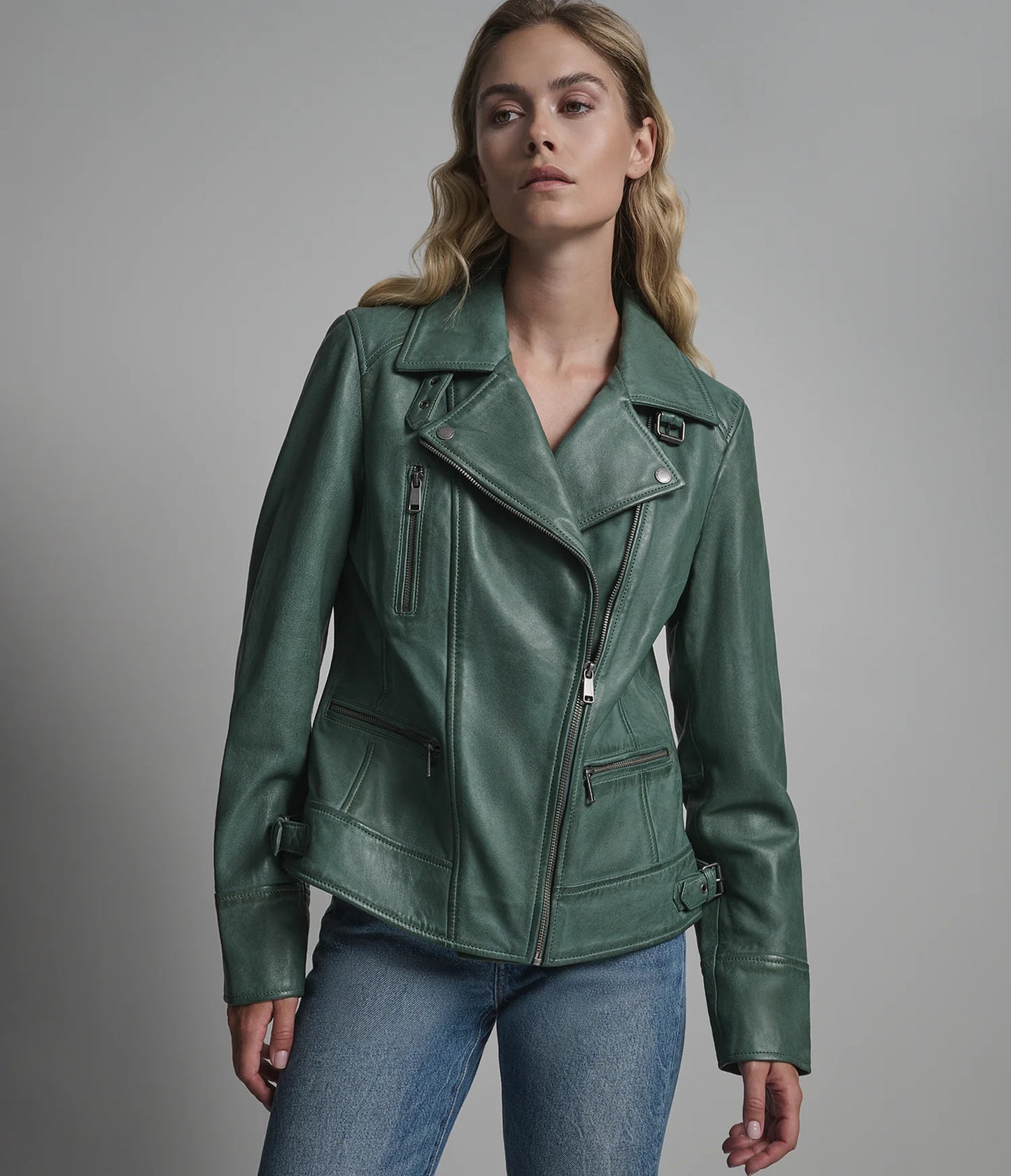 Asymmetric Moto Jacket for Women
