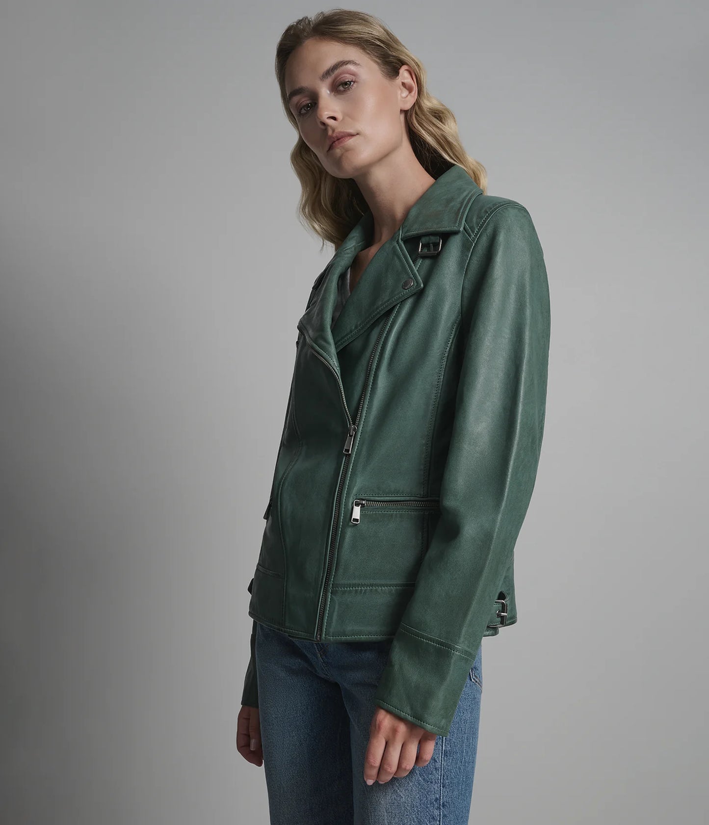 Asymmetric Moto Jacket for Women