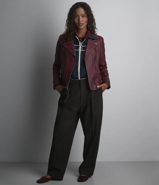 Asymmetric Moto Jacket for Women