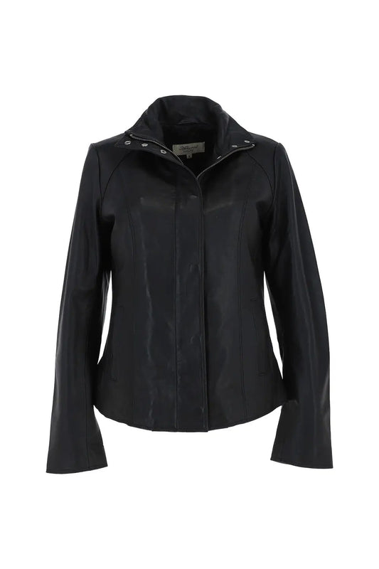 Women's Soft Zip Leather Jacket | Premium Genuine Leather Zipper Jacket