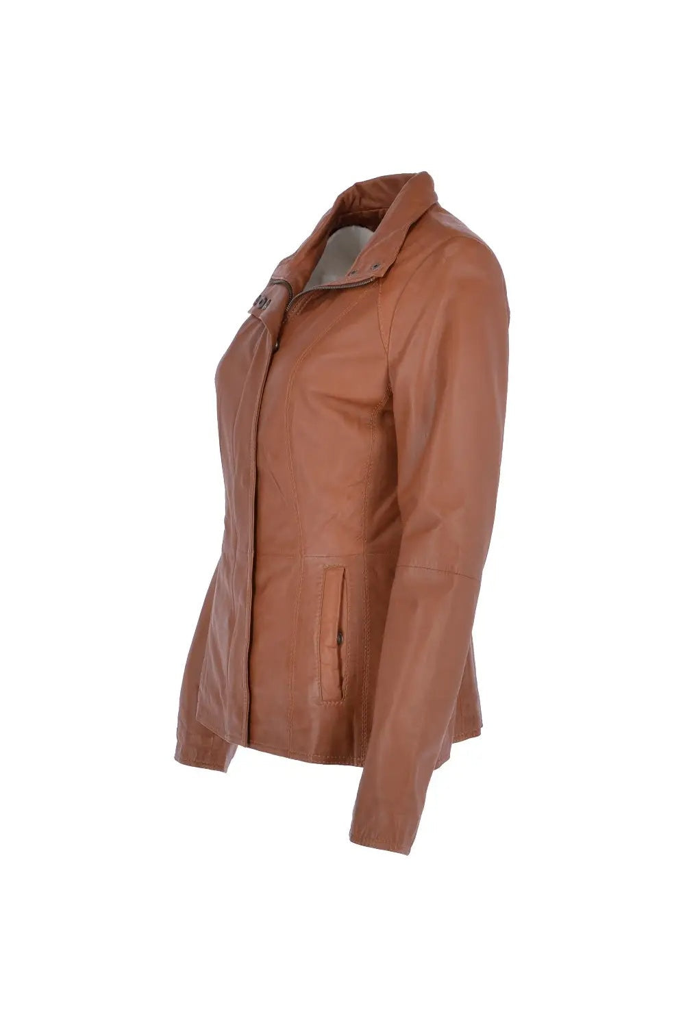 Women's Soft Zip Leather Jacket | Premium Genuine Leather Zipper Jacket