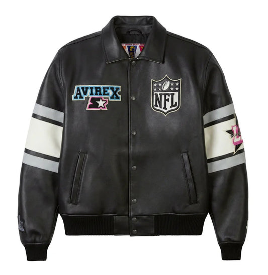 Avirex x Starter Bowl LX Leather Jacket | Premium Vintage Varsity Leather Jacket