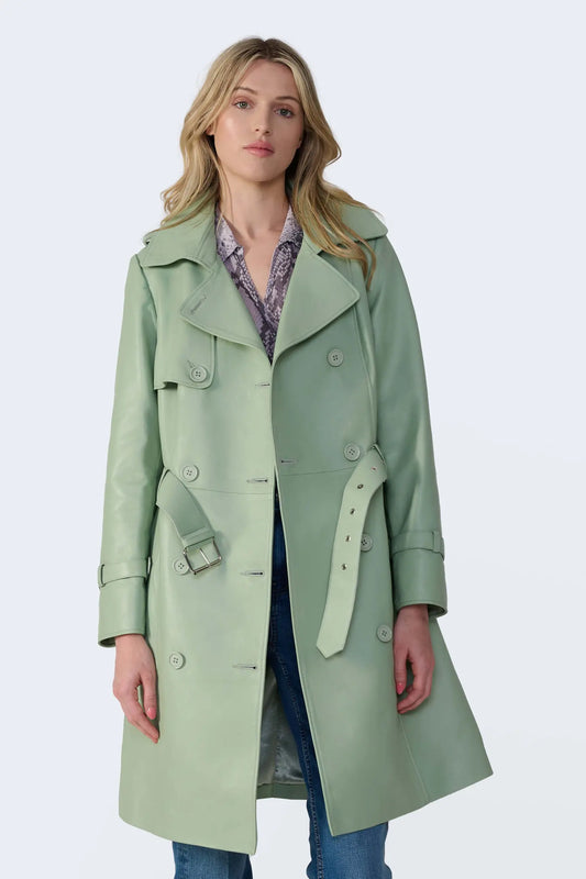 Women’s Olive Green Trench Coat – Timeless Style with a Modern Touch