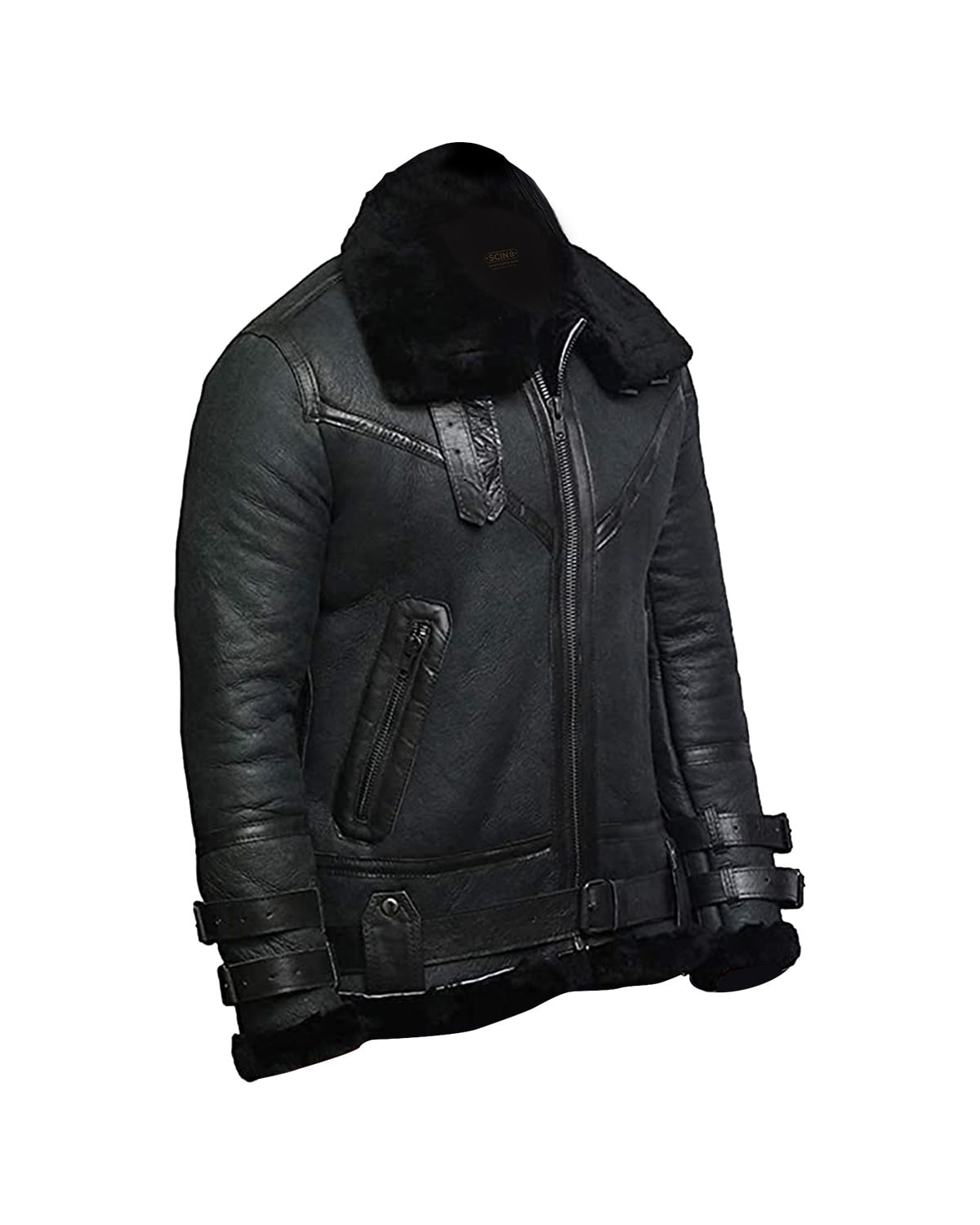 Men's B3 Bomber RAF Aviator Leather Jacket | Vintage Shearling Flight Jacket