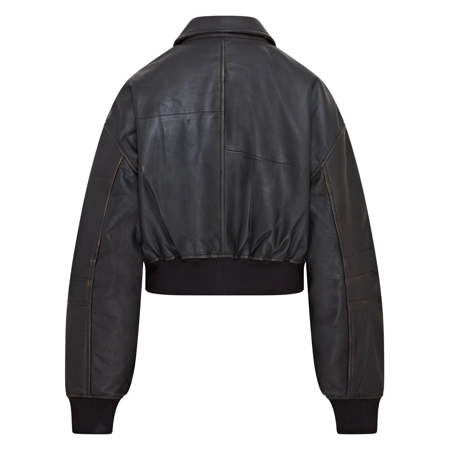 Warrington Women's Oversized Leather MA-1 Bomber Jacket | Premium Genuine Leather Outerwear