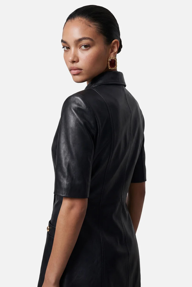 Modern Genuine Leather Trench Coat | Long Belted Coat
