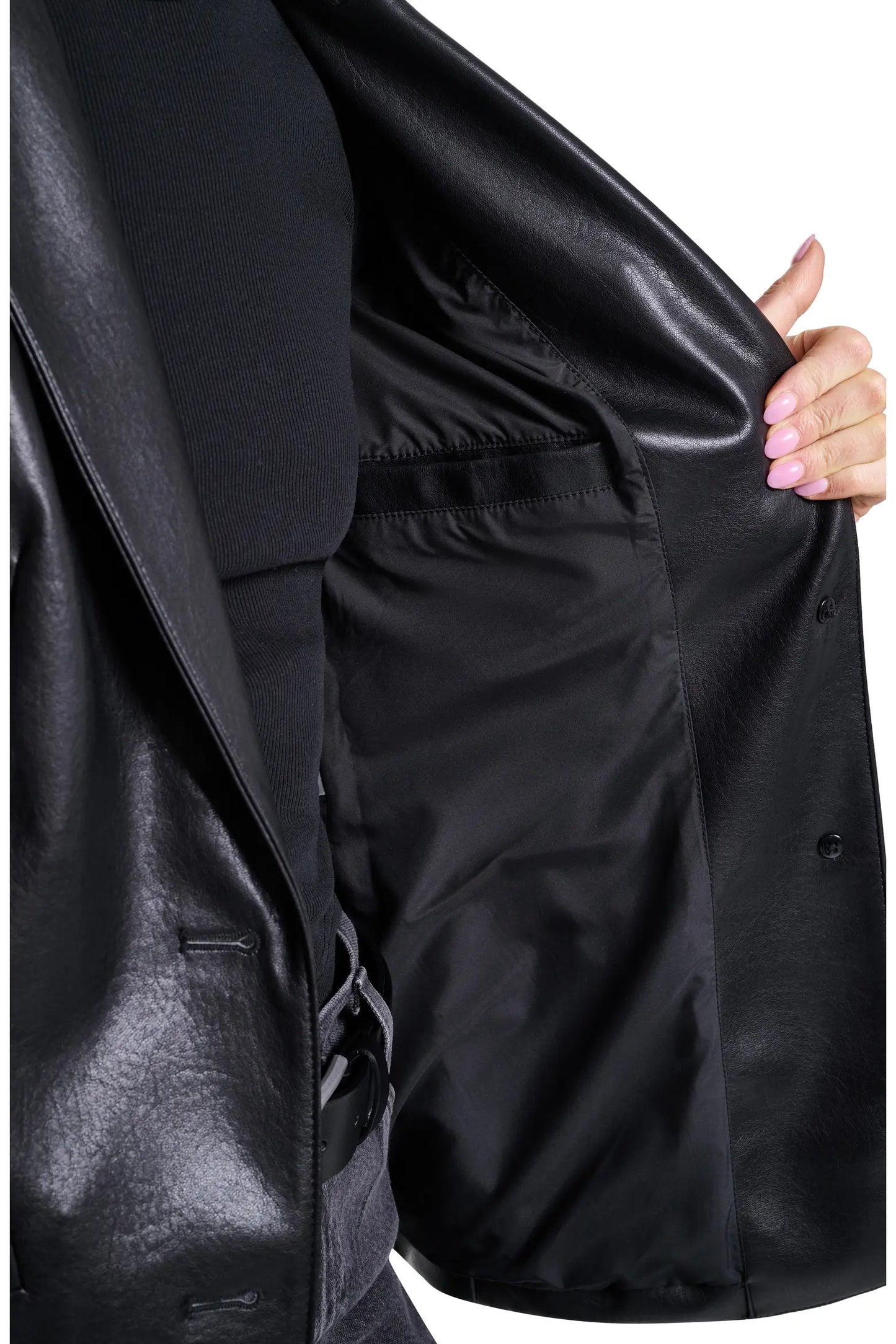 Women's Real Leather Blazer | Premium Genuine Leather Tailored Jacket