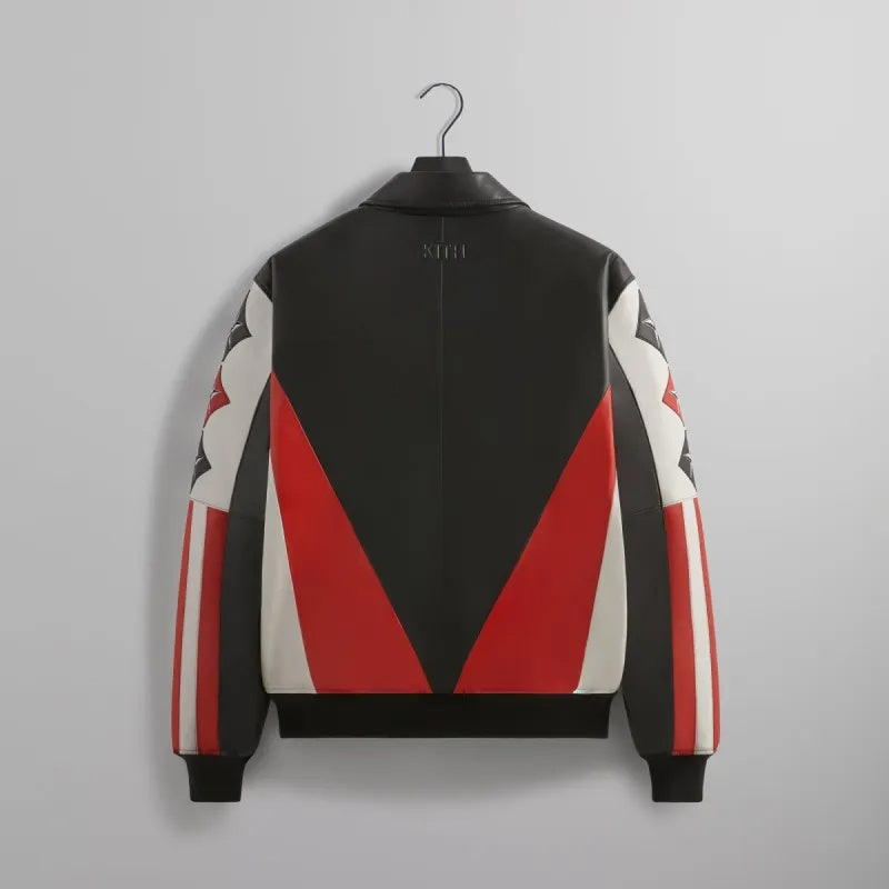 Kith USA Basketball Leather Varsity Jacket| Premium Genuine Leather Bomber Jacket